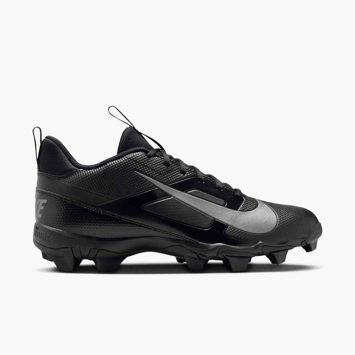 Nike Big Kids Alpha Menace 4 Shark Football Cleats - Black/Metallic Silver