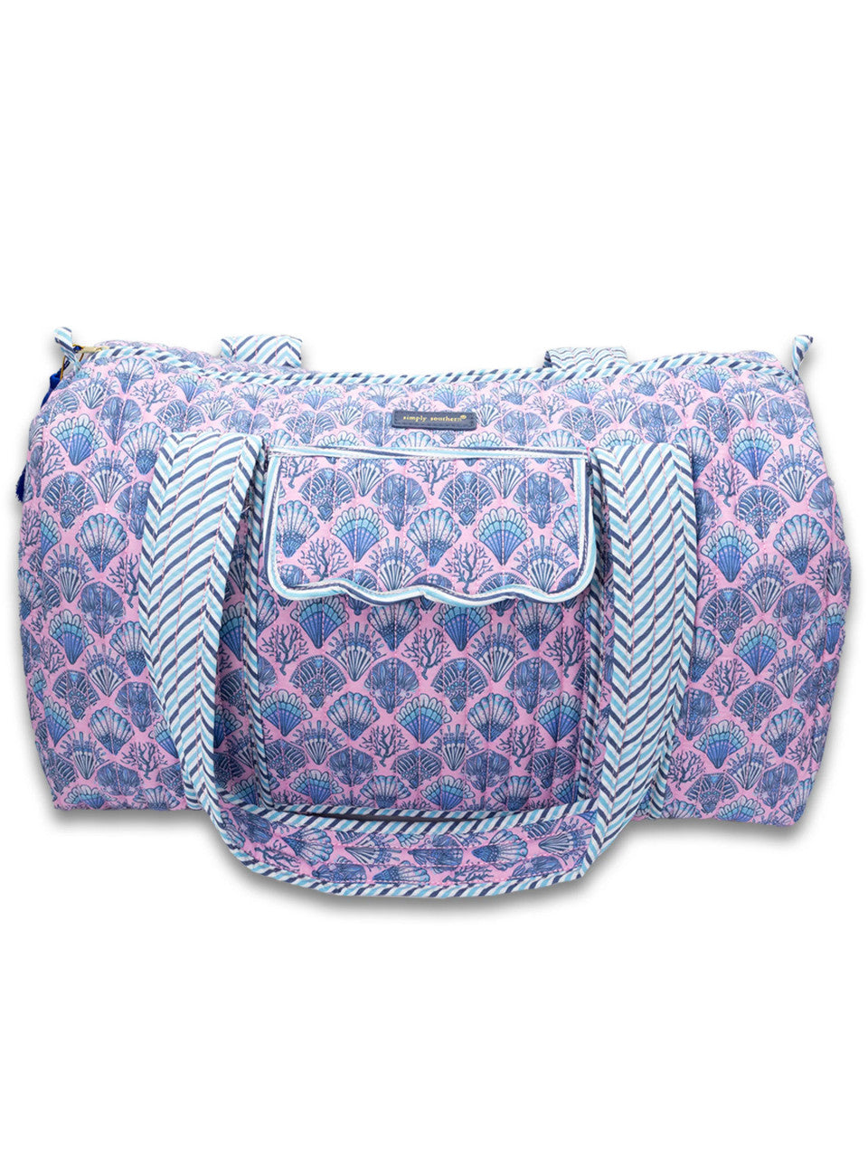 Simply Southern Quilted Duffle Bag - Scalloped Shell
