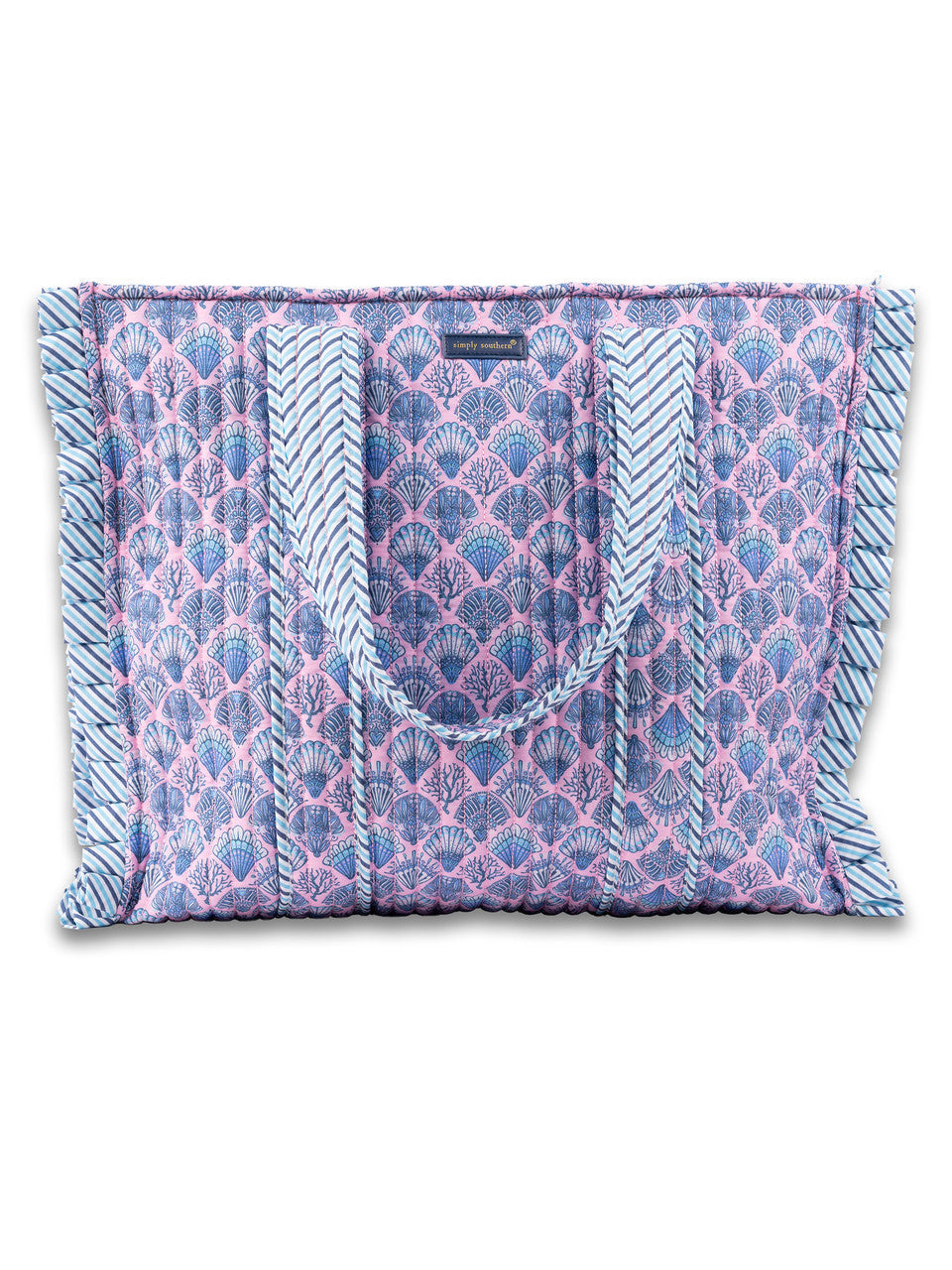 Simply Southern Quilted Tote Bag - Scalloped Shell
