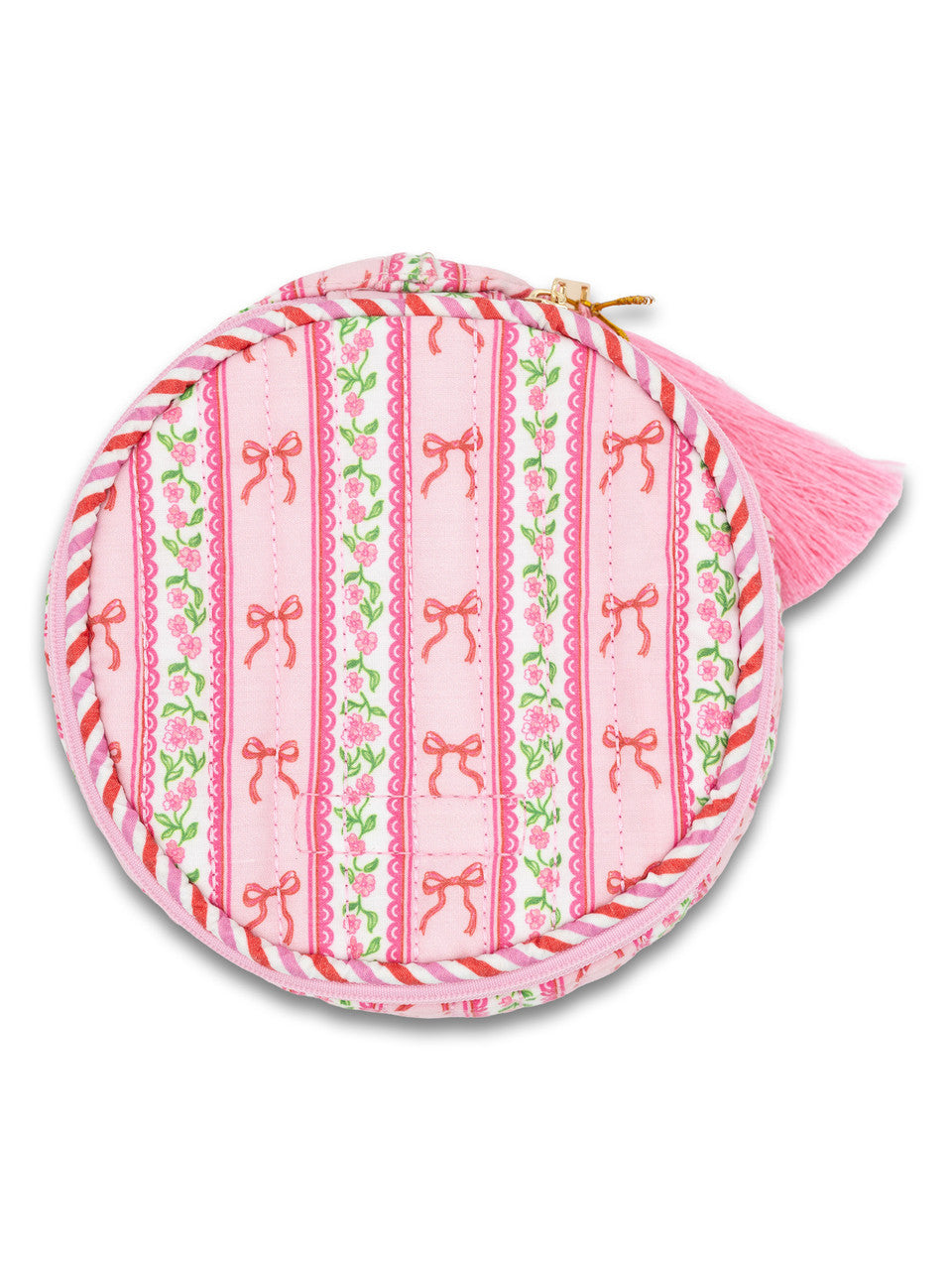 Simply Southern Quilted Tassel Bag - Blush Stripe