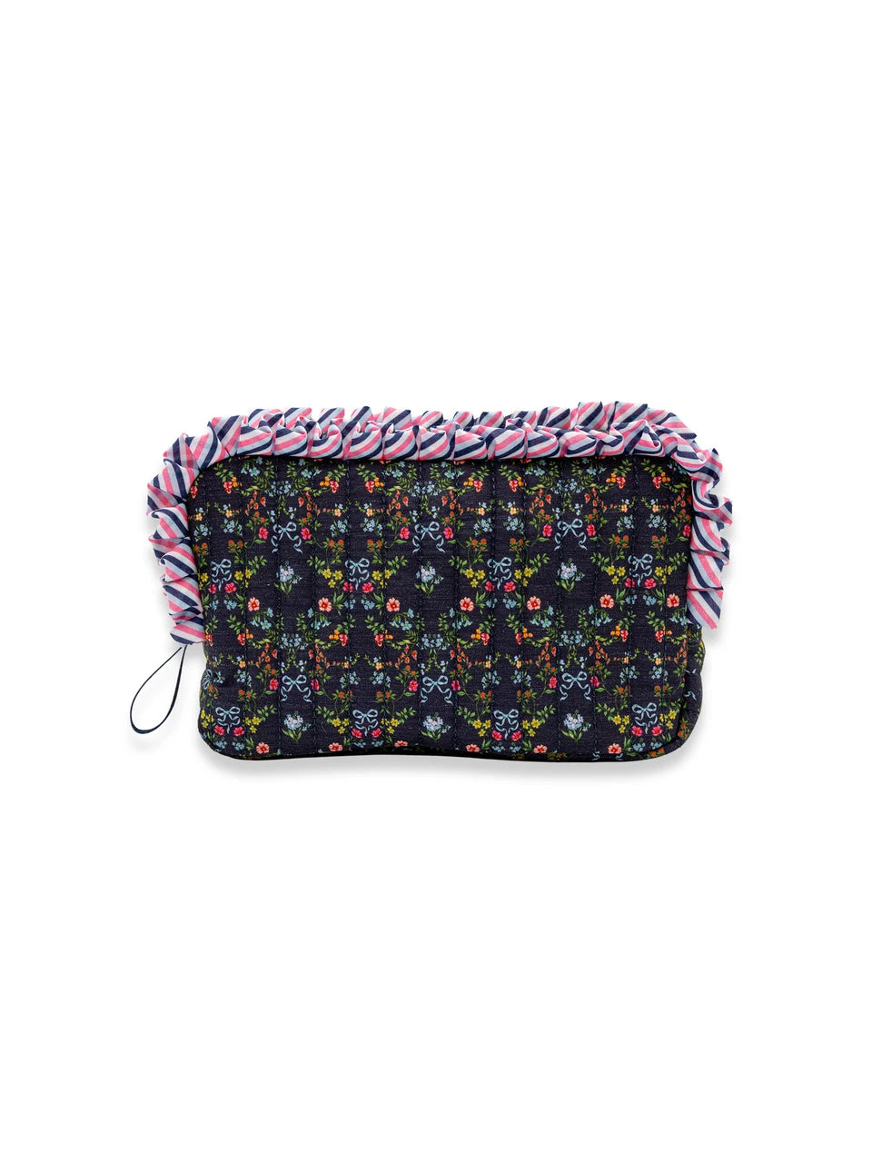 Simply Southern Quilted Cosmo Bag - Ruffled Ribbon Flowers
