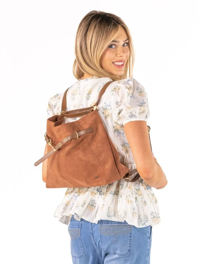 Simply Southern Women's Clarie Brown Suede Bag