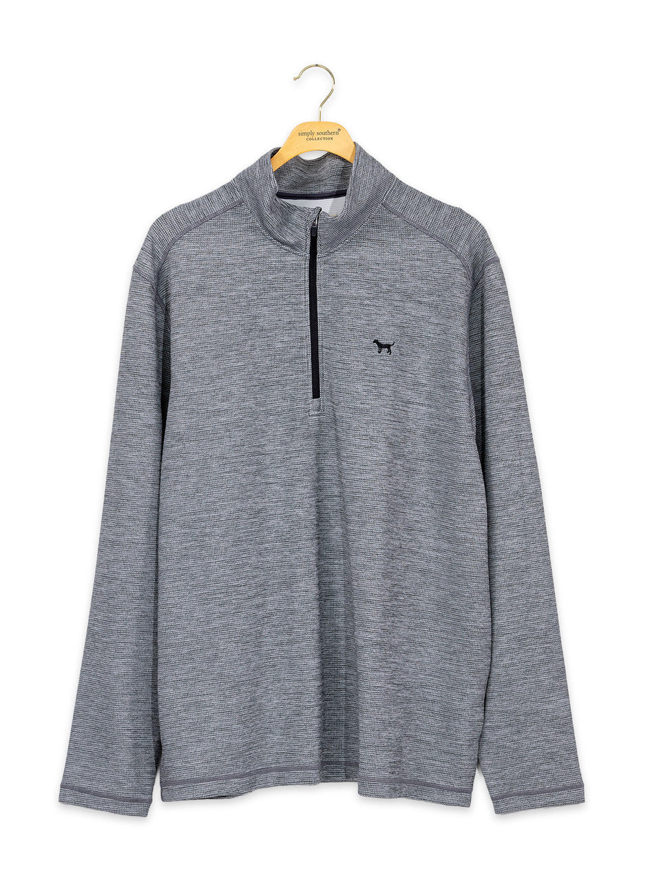 Simply Southern Men's Heather Quarterzip - Lead