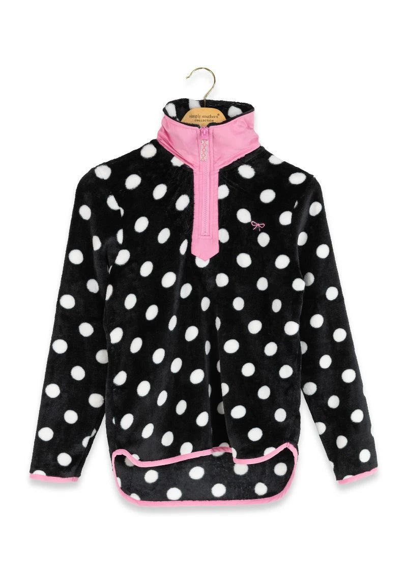 Simply Southern Youth Y-Neck Pullover - Black