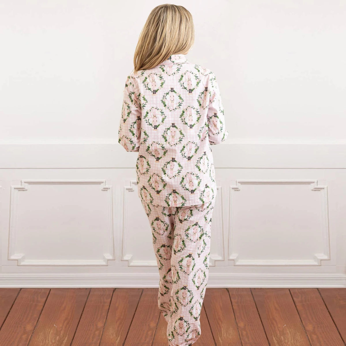 8 Oak Lane Women's Sugarplum Gingham Flannel Pajama Set