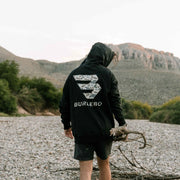 Burlebo Men's Fleece Hoodie - Flying B Logo - Black