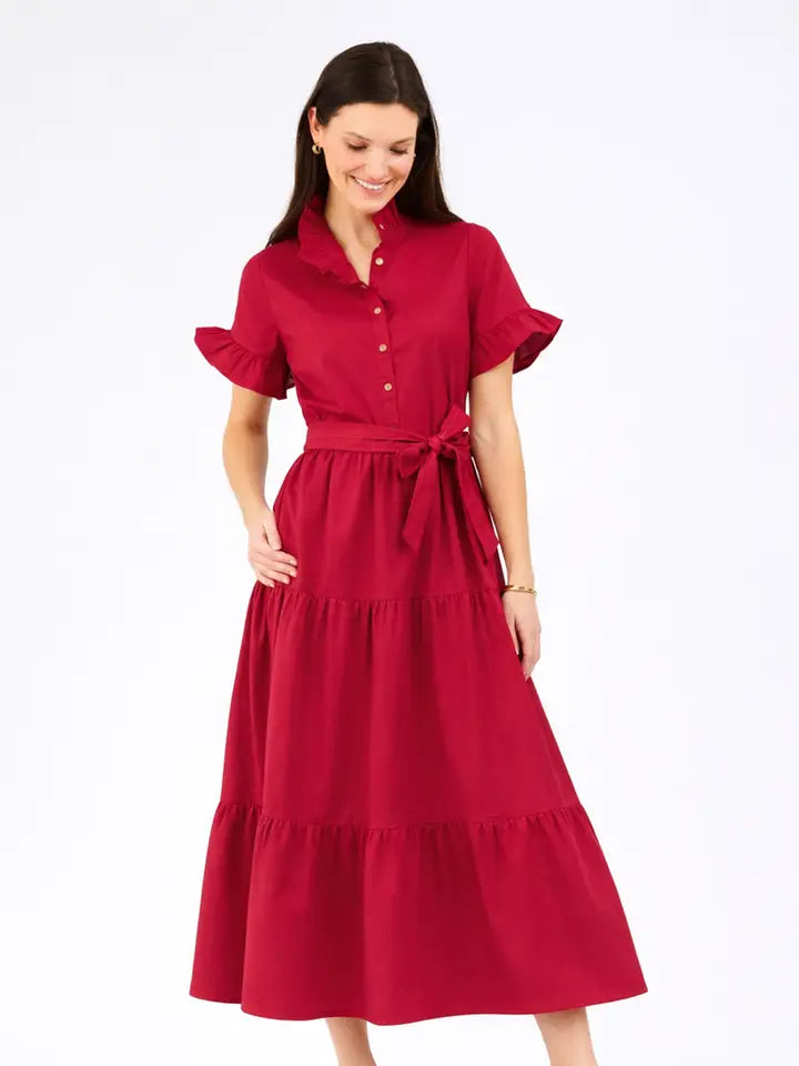 Mary Square Women's Kate Dress - Festive Red
