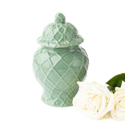 8 Oak Lane Green Textured Ginger Jar - Small