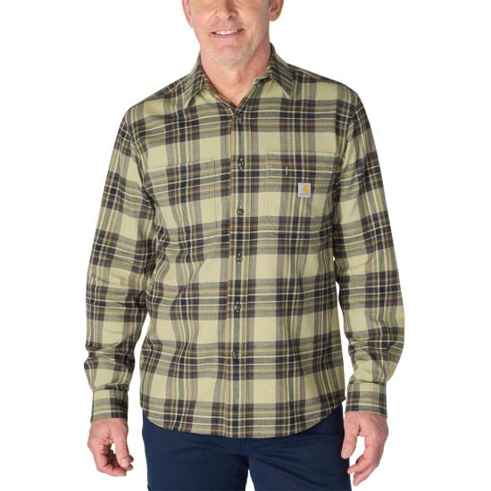 Carhartt Men's Rugged Flex Relaxed Fit Midweight Flannel Long-Sleeve Plaid Shirt