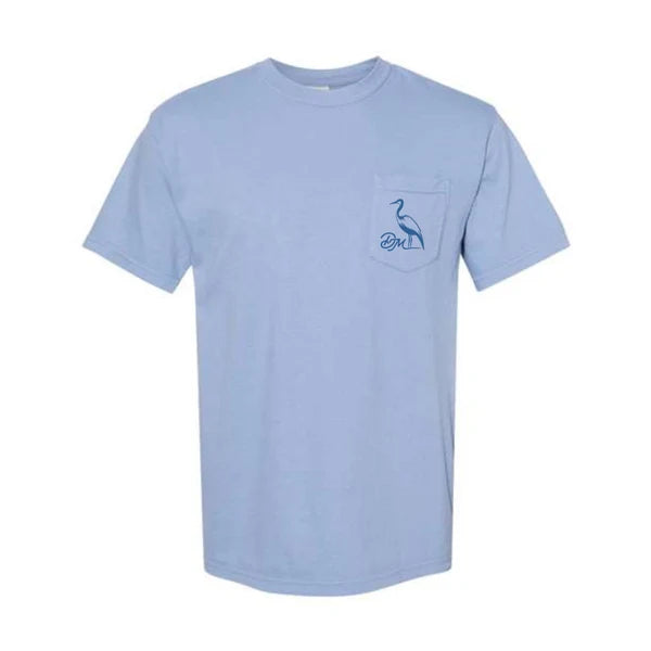 Dirty Marsh Men's Beer Label Tee - Washed Denim