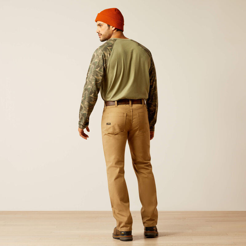 Ariat Rebar M5 Straight DuraStretch Made Tough Straight Pant - Field Khaki