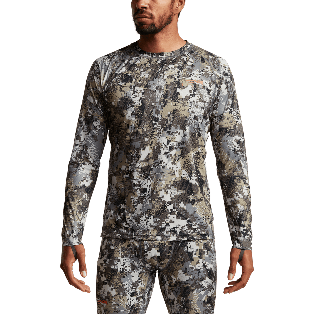 Sitka Core Lightweight Crew Long Sleeve Shirt – Performance Hunting Base Layer - Optifade Elevated II