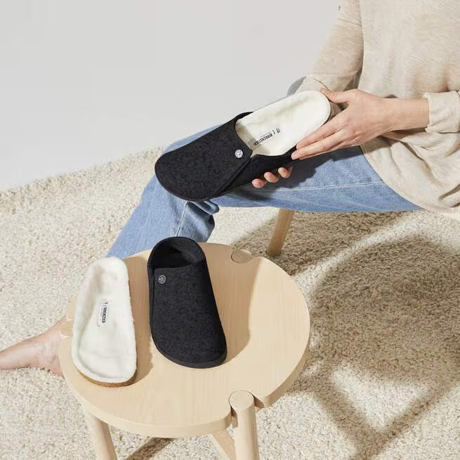 Birkenstock Zermatt Shearling Slippers - Anthracite