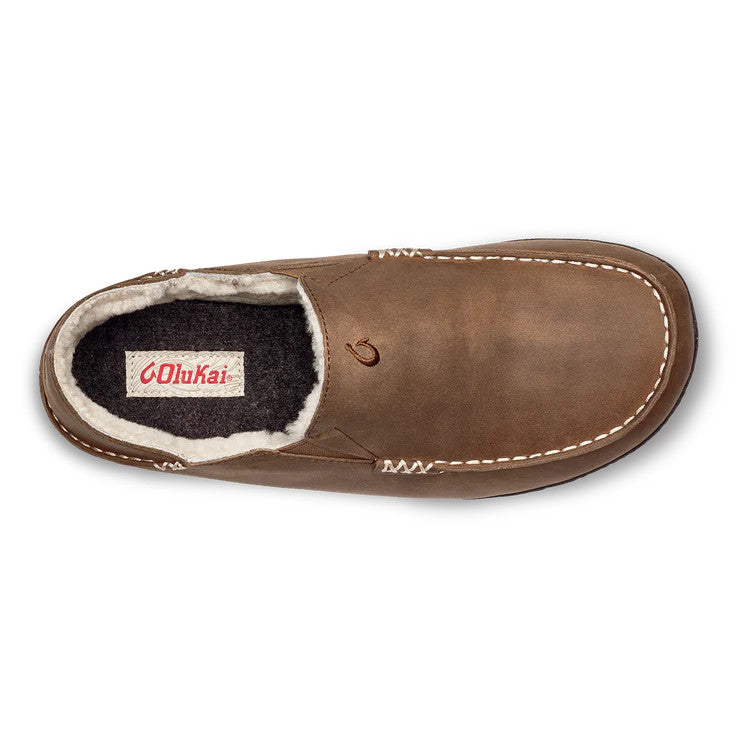 Olukai Men's Moloā Slipper - Toffee / Dark Wood
