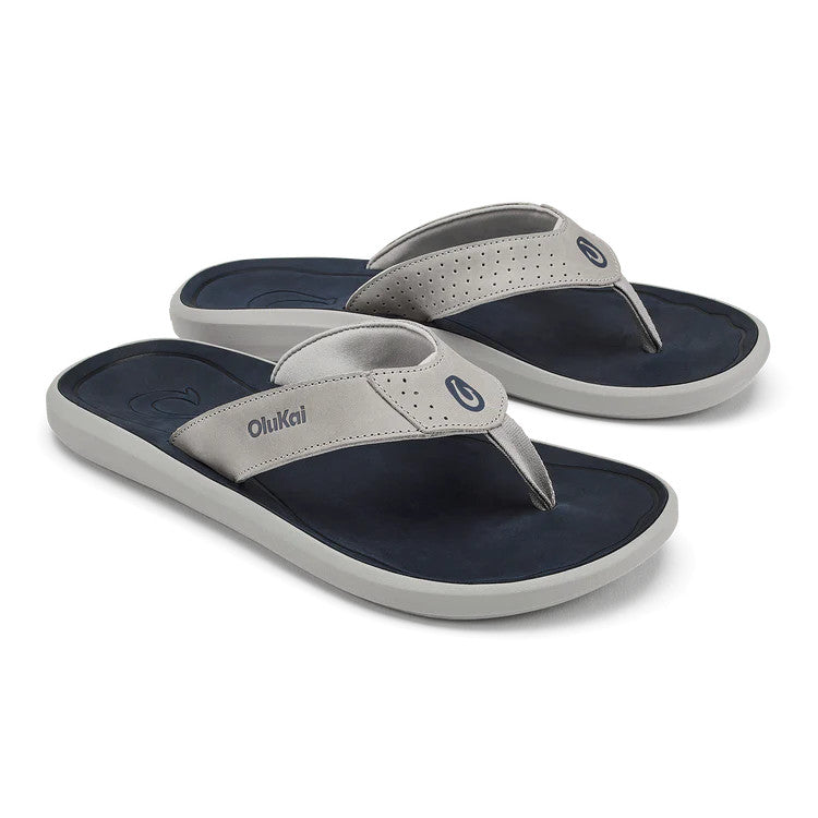 OluKai Men's Pili Sandal - Ash/Mood Indigo