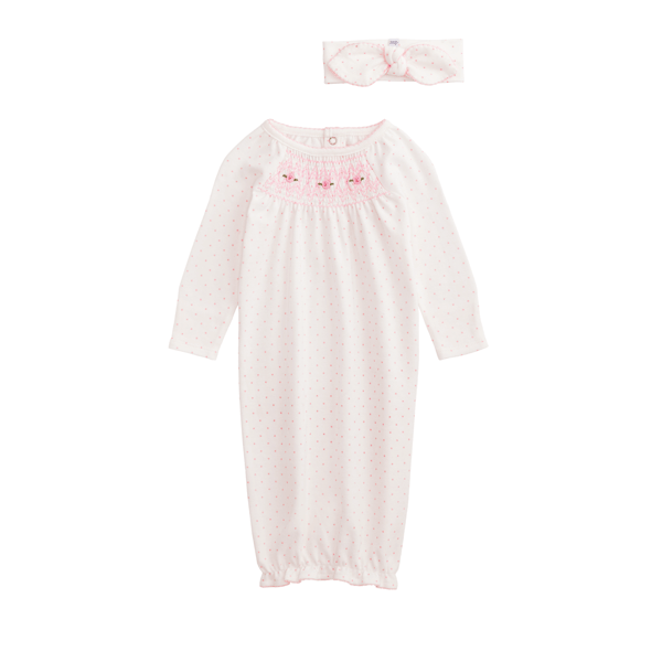 Mud Pie Baby Girl Take-Me-Home Gown - White