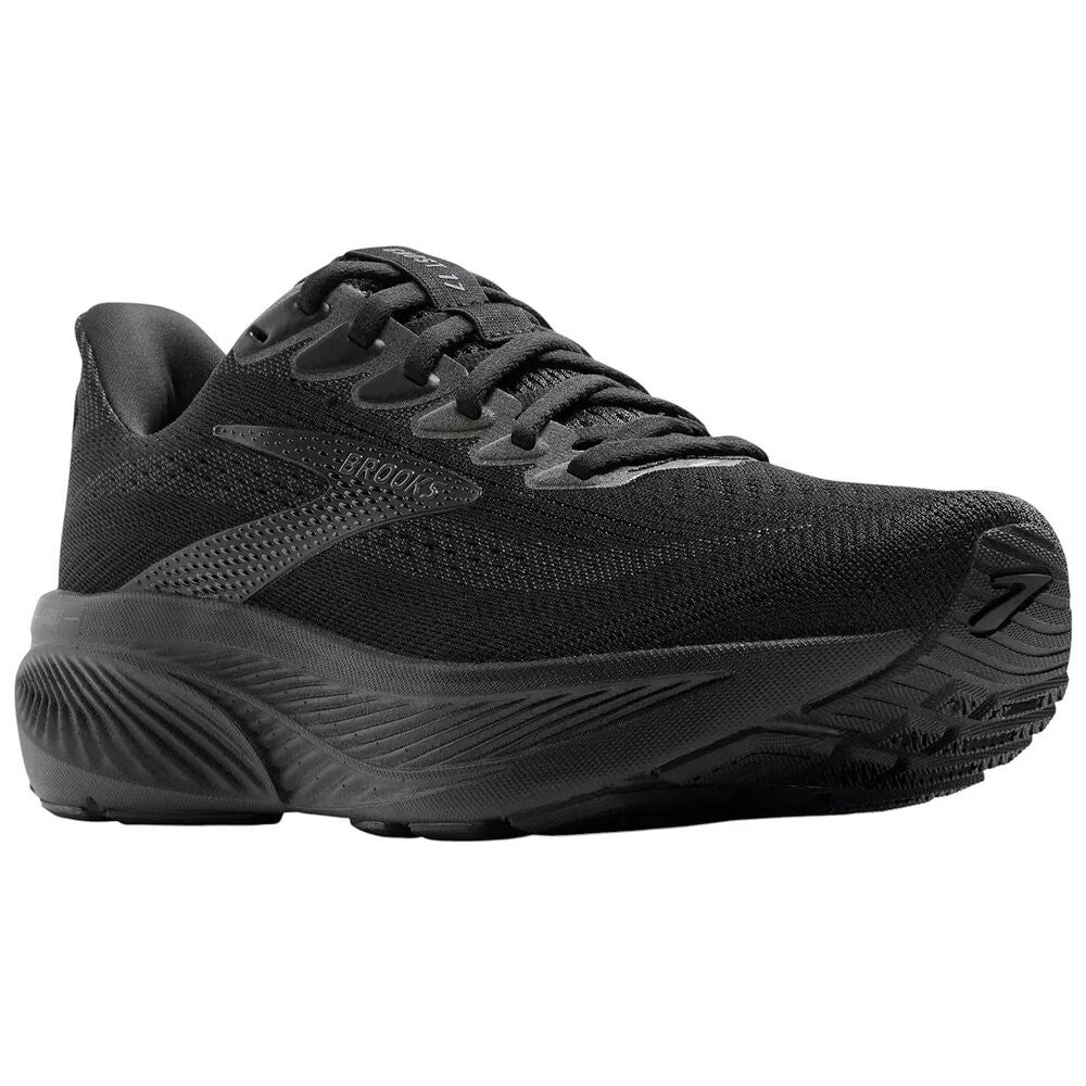 Brooks Men's Ghost 17 Running Shoes - Wide - Black/Black/Ebony