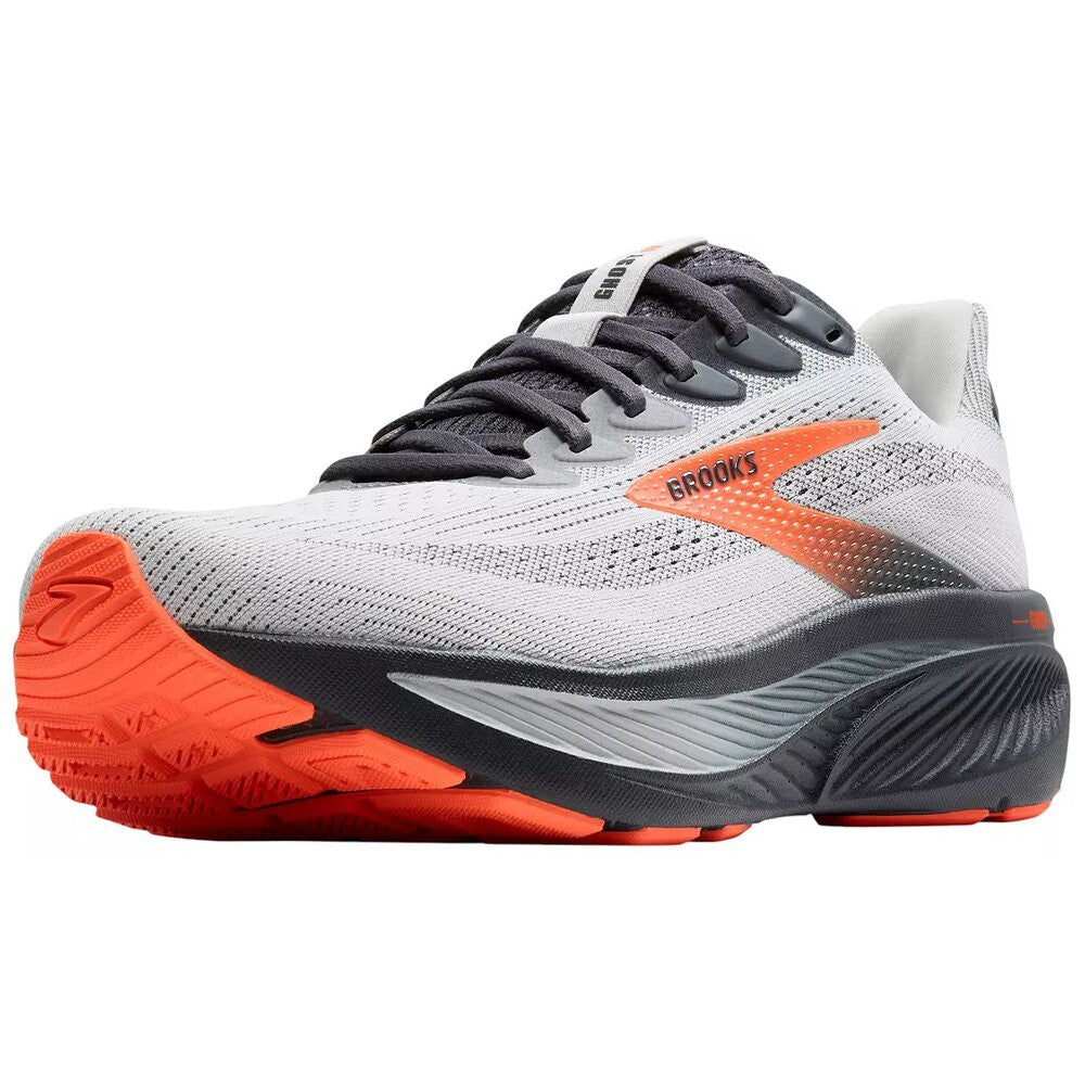 Brooks Men's Ghost 17 Running Shoes - Wide -Oyster Mushroom/Orange/Ebony