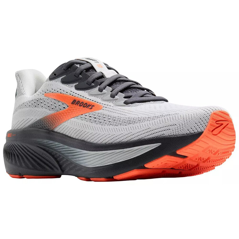 Brooks Men's Ghost 17 Running Shoes - Wide -Oyster Mushroom/Orange/Ebony