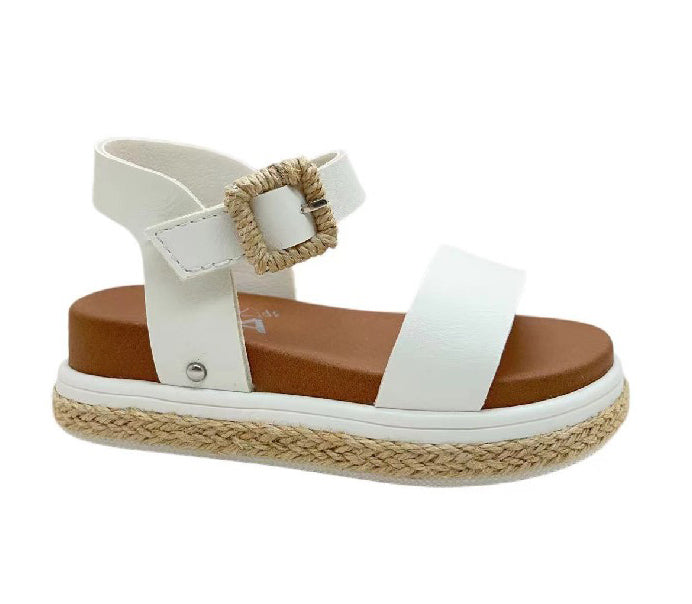 Mia Kids Jenise White Malta Sandals - White Malta