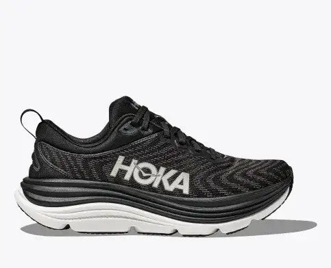 Hoka Gaviota 5 Men's Running Shoe - Wide - Black/White