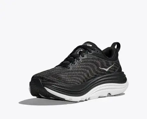 Hoka Gaviota 5 Men's Running Shoe - Wide - Black/White