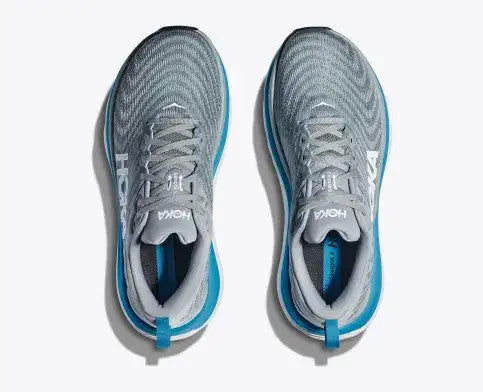 Hoka Gaviota 5 Men's Running Shoe - Wide - Limestone/Diva Blue
