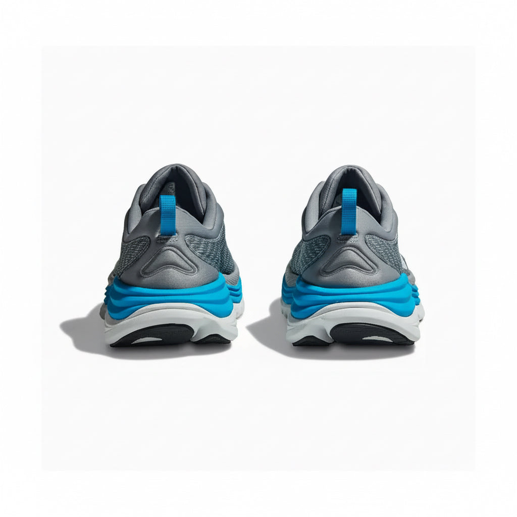 Hoka Men's Gaviota 5 Running Shoe - Limestone/Diva Blue