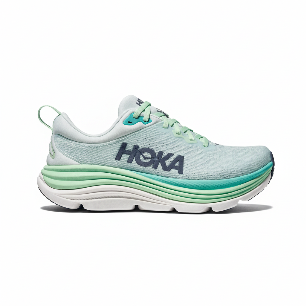 Hoka Women's Gaviota 5 Running Shoe - Snow Melt/Cielo Blue