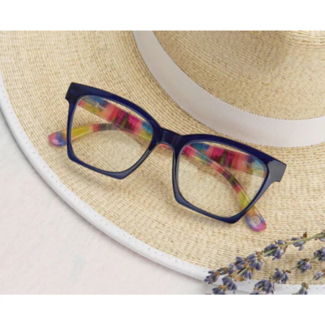 Peepers Maisie Glasses - Blue/Ikat