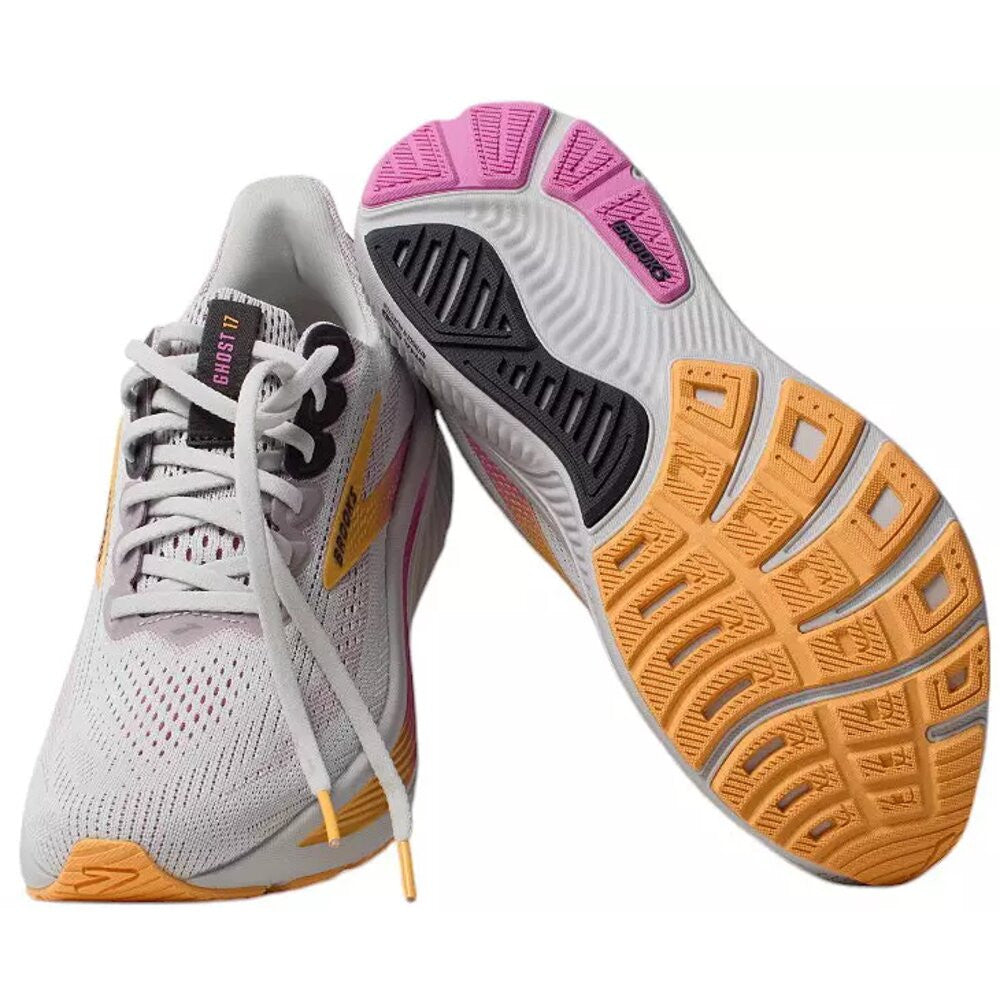 Brooks Women's Ghost 17 Running Shoes - Oyster/Apricot/Pink