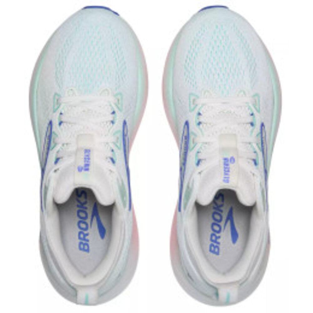 Brooks Women's Glycerin 22 GTS  Running Shoes - White/Limpet Shell/Amparo Blue