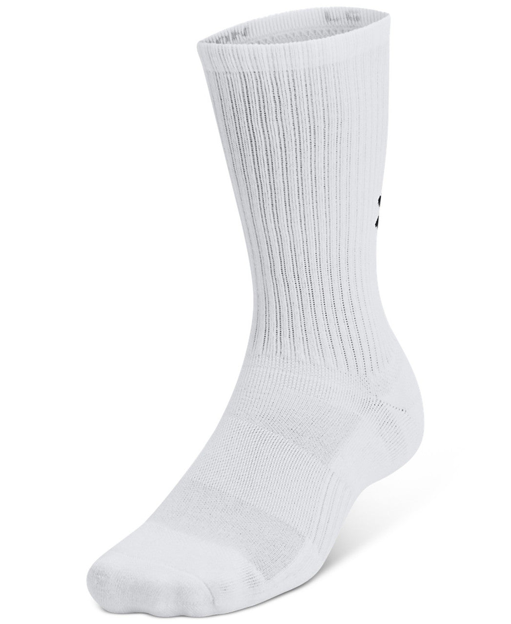 Unisex Training Cotton Crew Socks- White