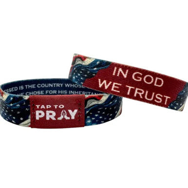 Tap To Pray Large Patriot Wristband