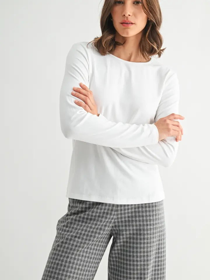 Fun2Fun Women's Round Neck Long Sleeve Knit Top
