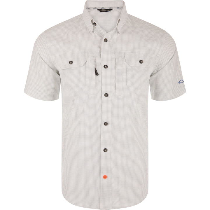 Drake Men's Wingshooters Trey Grid Check Short Sleeve Shirt