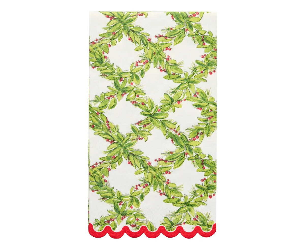 Sophistiplate Holly Berry Guest Towels - 20pk