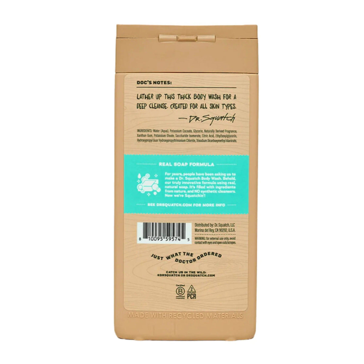Dr. Squatch 14 oz Coconut Castaway Body Wash