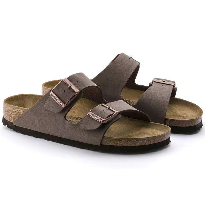 Birkenstock Arizona Birkibuc Unisex Sandals - Mocha