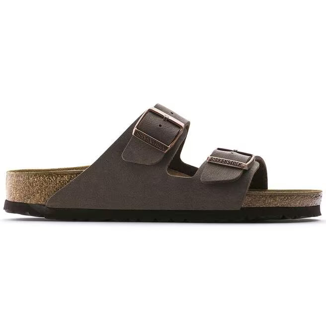 Birkenstock Arizona Birkibuc Unisex Sandals - Mocha