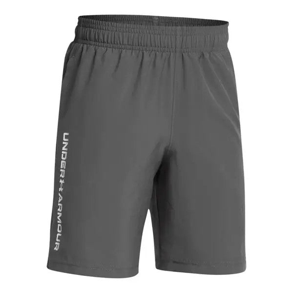 Under Armour Boys Tech Woven Wordmark Shorts - Castlerock/White