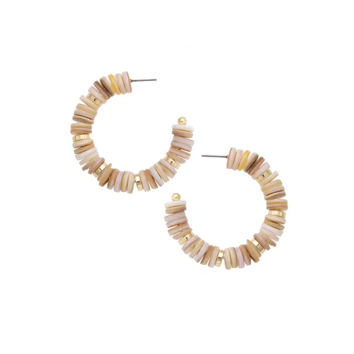 Canvas Sophia Shell Hoop Earrings