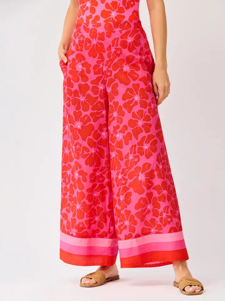 Mary Square Women's Valerie Beach Pants - Garden Samba Pink