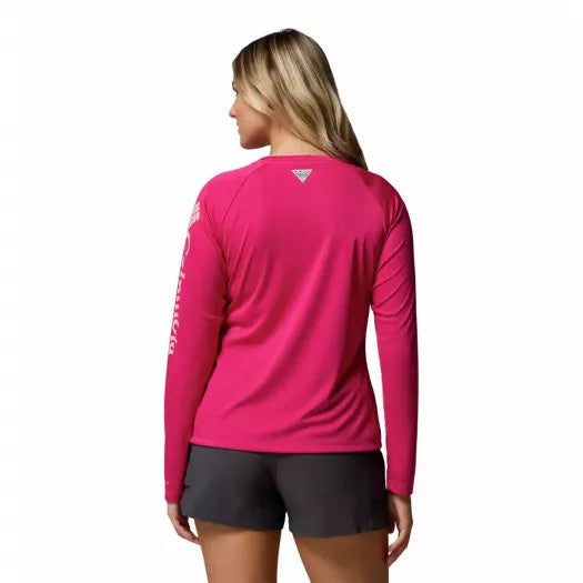 Columbia Women's PFG Tidal Tee II Long Sleeve Shirt - Guava Pink