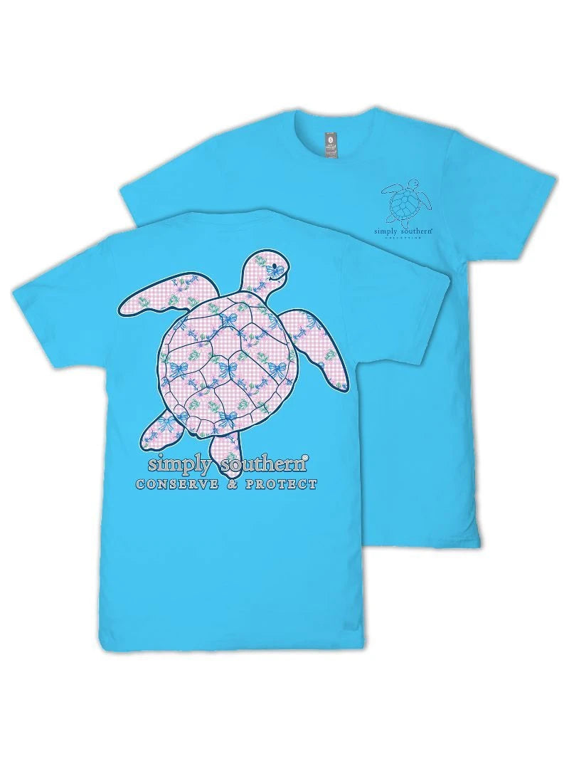 Simply Southern Youth TrackT5 Bows Tee - Lagoon