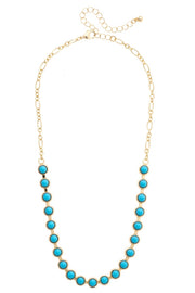 Canvas Albuquerque Half Linked Necklace in Turquoise
