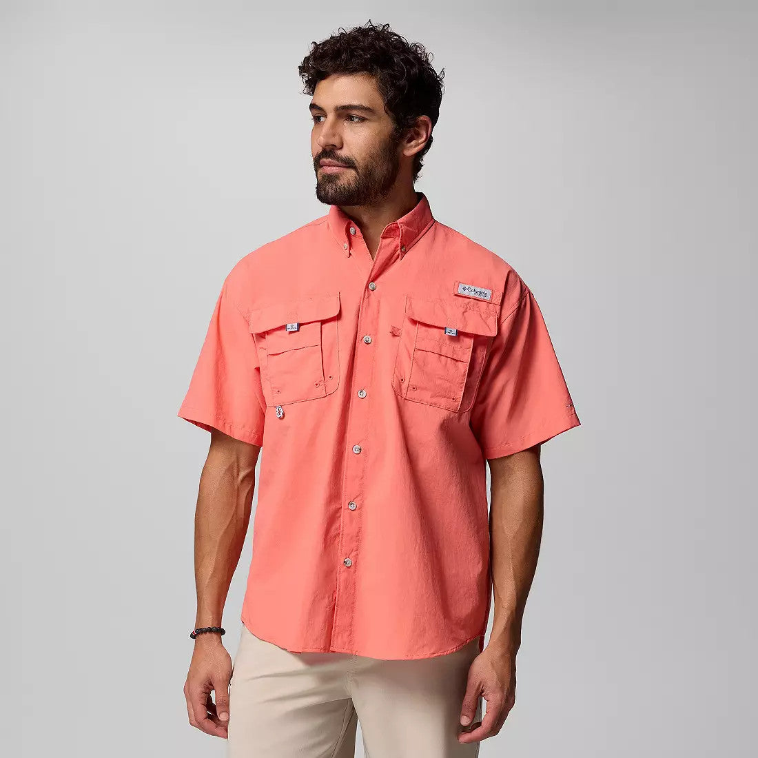 Columbia Men’s PFG Bahama II Short Sleeve Shirt - Melonade