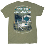 Palmetto Shirt Co. Men's God's Country Tee - Heather Green