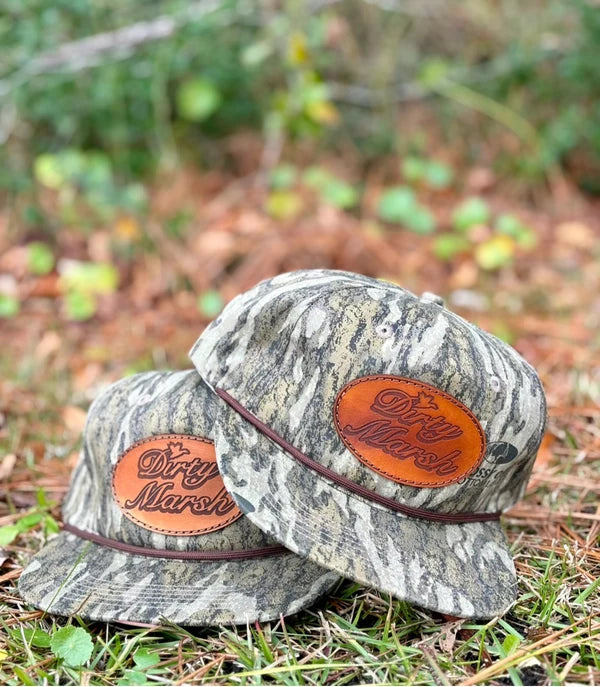 Dirty Marsh Outfitters Classic Leather Patch Rope Hat - New Bottomland