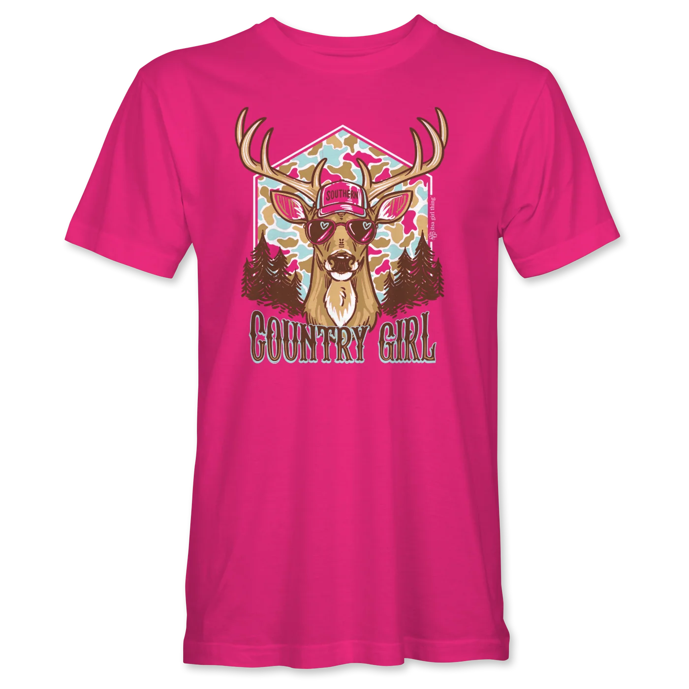 Itsa Girl Thing Youth Southern Girl Deer Tee